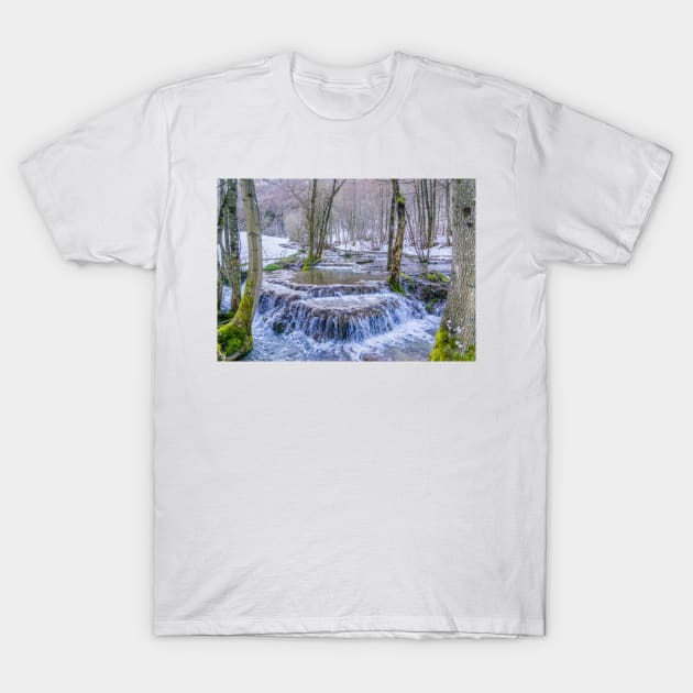 Calc-sinter or Travertine terraces, Gutenberg, South Germany T-Shirt by mbangert